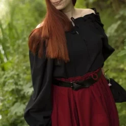 Epic Armoury Pirate Blouse Reid, Black -Medieval Clothing Sales Store pirate blouse reid black 4