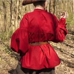 Epic Armoury Pirate Shirt Jack, Red -Medieval Clothing Sales Store pirate shirt jack red 2