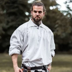 Leonardo Carbone Pirate Shirt James, White