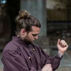 Leonardo Carbone Pirate Shirt With Collar, Brown 8 Leonardo Carbone Pirate Shirt With Collar, Brown -Medieval Clothing Sales Store pirate shirt with collar brown 2