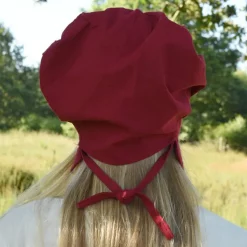 Pleated Cap Amsterdam, Red 5 Pleated Cap Amsterdam, Red -Medieval Clothing Sales Store pleated cap amsterdam red 2