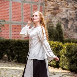 Leonardo Carbone Renaissance Blouse, Cream 8 Leonardo Carbone Renaissance Blouse, Cream -Medieval Clothing Sales Store renaissance blouse cream 2