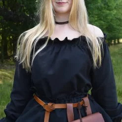 Renaissance Blouse Elisabeth, Black -Medieval Clothing Sales Store renaissance blouse elisabeth black 3