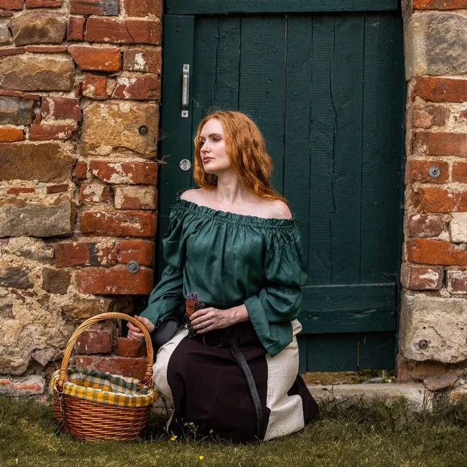 Leonardo Carbone Renaissance Blouse, Green 5 Leonardo Carbone Renaissance Blouse, Green - Image 5