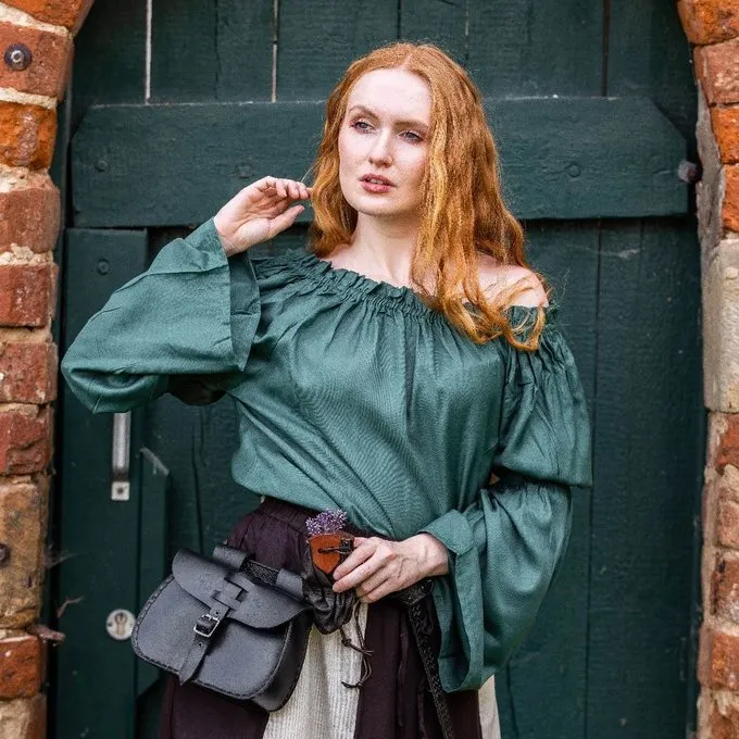 Leonardo Carbone Renaissance Blouse, Green 1 Leonardo Carbone Renaissance Blouse, Green