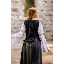 Leonardo Carbone Renaissance Corset, Black -Medieval Clothing Sales Store renaissance corset black 5