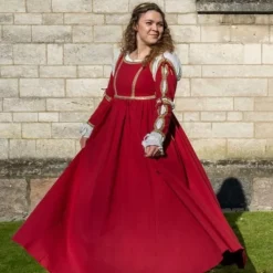 Epic Armoury Renaissance Dress Lucrezia, Red -Medieval Clothing Sales Store renaissance dress lucrezia red 1