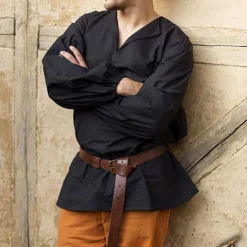 Epic Armoury Renaissance Shirt Luca, Black -Medieval Clothing Sales Store renaissance shirt luca black 2