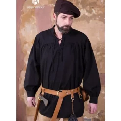 Burgschneider Renaissance Shirt Störtebecker, Black