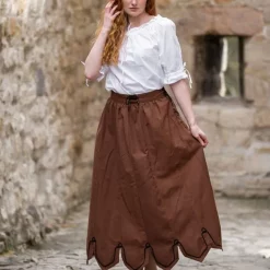 Leonardo Carbone Renaissance Skirt, Brown 5 Leonardo Carbone Renaissance Skirt, Brown -Medieval Clothing Sales Store renaissance skirt brown 2
