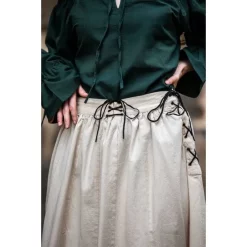 Leonardo Carbone Renaissance Skirt, Cream 10 Leonardo Carbone Renaissance Skirt, Cream -Medieval Clothing Sales Store renaissance skirt cream 4