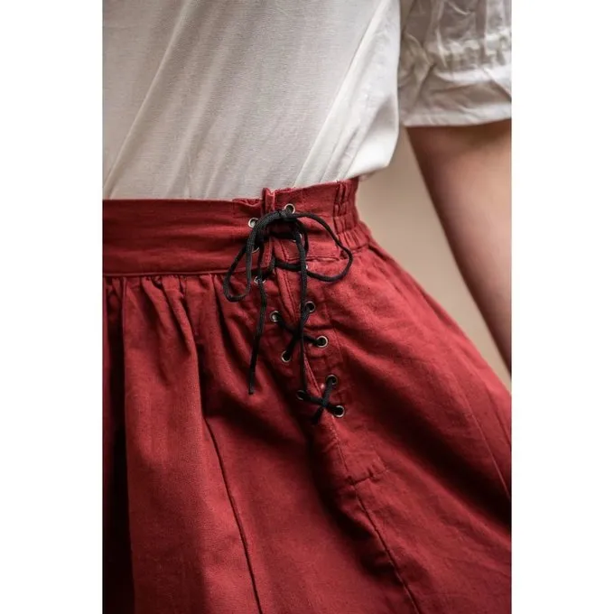 Leonardo Carbone Renaissance Skirt, Red 3 Leonardo Carbone Renaissance Skirt, Red - Image 3