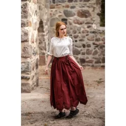 Leonardo Carbone Renaissance Skirt, Red 9 Leonardo Carbone Renaissance Skirt, Red -Medieval Clothing Sales Store renaissance skirt red 3