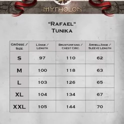 Mytholon Renaissance Tunic Rafael, Black -Medieval Clothing Sales Store renaissance tunic rafael black 3