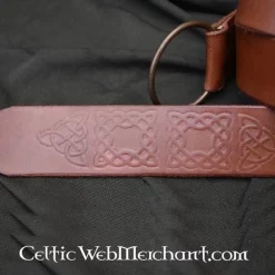 Leonardo Carbone Ring Belt With Celtic Knot, Brown -Medieval Clothing Sales Store ring belt with celtic knot brown 4
