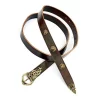 Ringerike Viking Belt Deluxe, Brown, Silvered