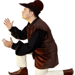 Leonardo Carbone Robin Hood, Leather, Black -Medieval Clothing Sales Store robin hood leather black 3