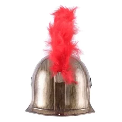 Roman Toy Helmet With Red Crest 5 Roman Toy Helmet With Red Crest -Medieval Clothing Sales Store roman toy helmet with red crest 2