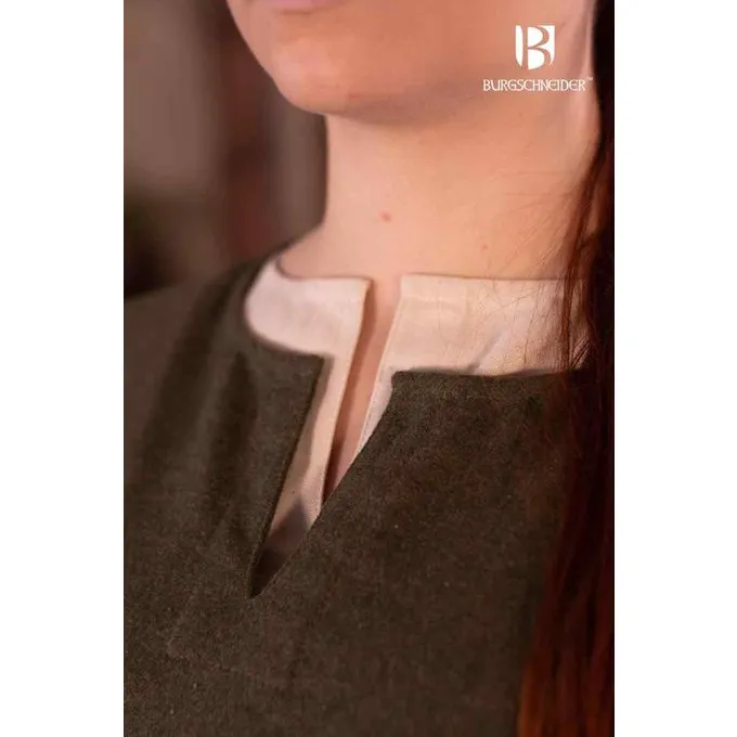 Burgschneider Short Viking Tunic Svenja, Wool, Olive Green 2 Burgschneider Short Viking Tunic Svenja, Wool, Olive Green - Image 2