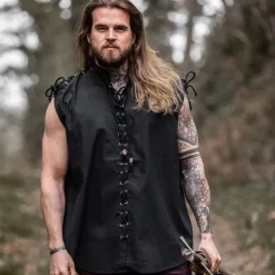 Leonardo Carbone Sleeveless Shirt Ott, Black