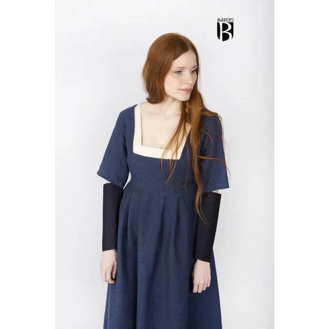 Burgschneider Sleeves Medieval Dress Frideswinde Blue 5 Burgschneider Sleeves Medieval Dress Frideswinde Blue - Image 5