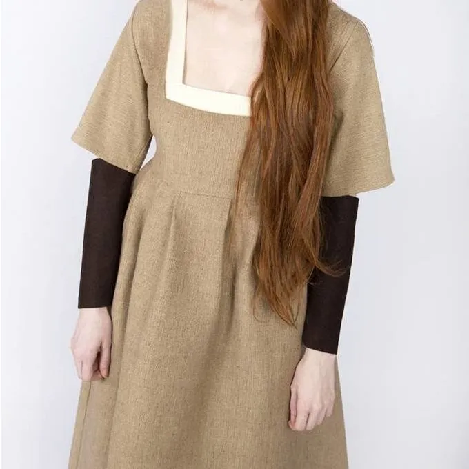 Burgschneider Sleeves Medieval Dress Frideswinde Brown 4 Burgschneider Sleeves Medieval Dress Frideswinde Brown - Image 4