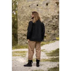 Leonardo Carbone Soldier Shirt, Black 9 Leonardo Carbone Soldier Shirt, Black -Medieval Clothing Sales Store soldier shirt black 3