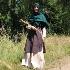 Leonardo Carbone Surcoat Sigrid, Dark Brown -Medieval Clothing Sales Store surcoat sigrid dark brown 4