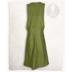 Mytholon Surcot Juliana, Herringbone Motif, Green -Medieval Clothing Sales Store surcot juliana herringbone motif green 2