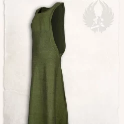 Mytholon Surcot Juliana, Herringbone Motif, Green -Medieval Clothing Sales Store surcot juliana herringbone motif green 4