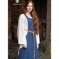Burgschneider Surcotte Isabella, Blue -Medieval Clothing Sales Store surcotte isabella blue 3