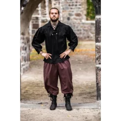 Leonardo Carbone Three-quarter Trousers, Dark Brown -Medieval Clothing Sales Store three quarter trousers dark brown 5
