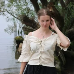 Leonardo Carbone Top Amelie Cream 10 Leonardo Carbone Top Amelie Cream -Medieval Clothing Sales Store top amelie cream 4