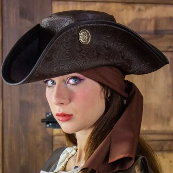 Rawblade Tricorn Three Doublons, Deluxe, Brown 1 Rawblade Tricorn Three Doublons, Deluxe, Brown