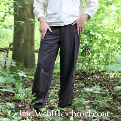 Leonardo Carbone Trousers With Buttons, Black 8 Leonardo Carbone Trousers With Buttons, Black -Medieval Clothing Sales Store trousers with buttons black 2