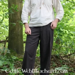 Leonardo Carbone Trousers With Buttons, Black 9 Leonardo Carbone Trousers With Buttons, Black -Medieval Clothing Sales Store trousers with buttons black 3