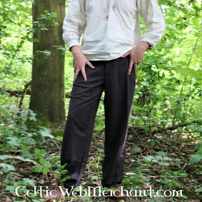 Leonardo Carbone Trousers With Buttons, Black 1 Leonardo Carbone Trousers With Buttons, Black