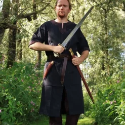 Leonardo Carbone Tunic Edgar, Black/brown -Medieval Clothing Sales Store tunic edgar black brown 2