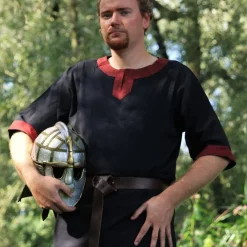 Leonardo Carbone Tunic Edgar, Black/red -Medieval Clothing Sales Store tunic edgar black red 3