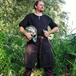 Leonardo Carbone Tunic Edgar, Brown/black -Medieval Clothing Sales Store tunic edgar brown black 2