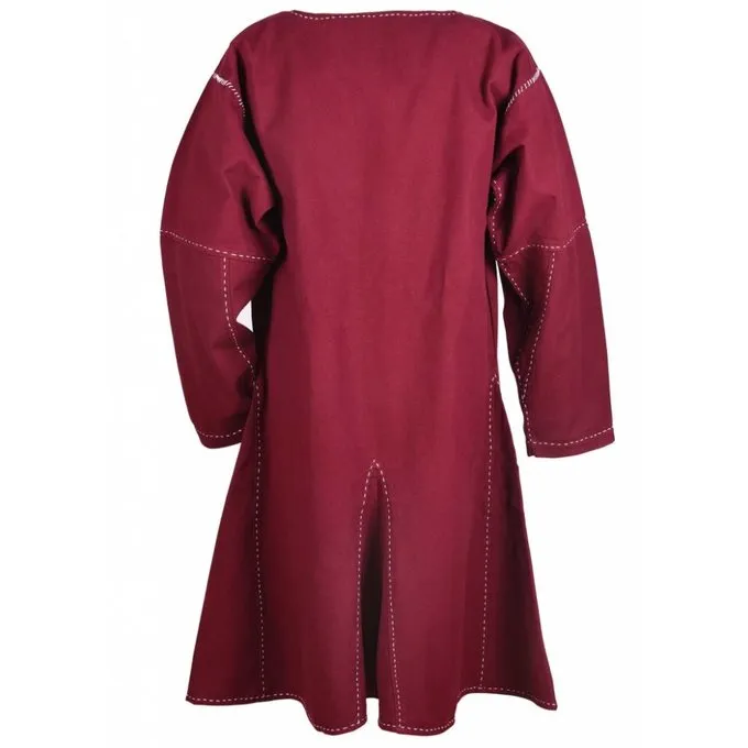 Tunic Kragelund Hand-stitched Finish, Wine Red 2 Tunic Kragelund Hand-stitched Finish, Wine Red - Image 2