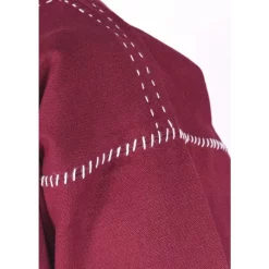 Tunic Kragelund Hand-stitched Finish, Wine Red 8 Tunic Kragelund Hand-stitched Finish, Wine Red -Medieval Clothing Sales Store tunic kragelund hand stitched finish wine red 2