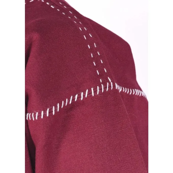 Tunic Kragelund Hand-stitched Finish, Wine Red 3 Tunic Kragelund Hand-stitched Finish, Wine Red - Image 3