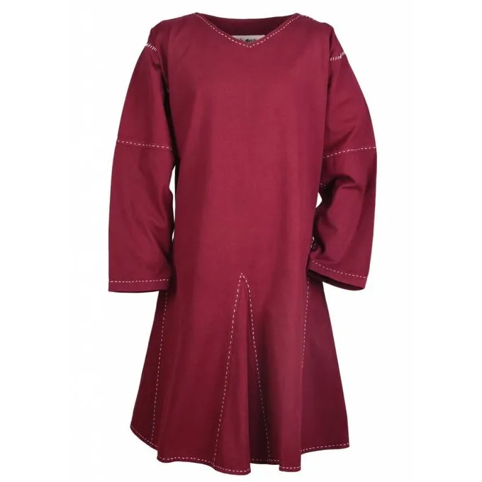 Tunic Kragelund Hand-stitched Finish, Wine Red 1 Tunic Kragelund Hand-stitched Finish, Wine Red