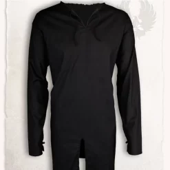 Mytholon Tunic Wolfram Black, Thin Cotton -Medieval Clothing Sales Store tunic wolfram black thin cotton 4