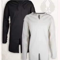 Mytholon Tunic Wolfram Black, Thin Cotton -Medieval Clothing Sales Store tunic wolfram black thin cotton 5