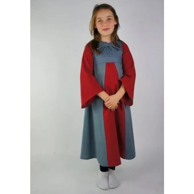 Leonardo Carbone Two-coloured Girl's Dress Blue-white 2 Leonardo Carbone Two-coloured Girl's Dress Blue-white - Image 2