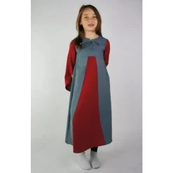 Leonardo Carbone Two-coloured Girl's Dress Blue-white 6 Leonardo Carbone Two-coloured Girl's Dress Blue-white -Medieval Clothing Sales Store two coloured girls dress blue white 2