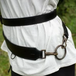 Epic Armoury Two-part Sword Belt, Black 9 Epic Armoury Two-part Sword Belt, Black -Medieval Clothing Sales Store two part sword belt black 3