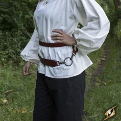 Epic Armoury Two-part Sword Belt, Red -Medieval Clothing Sales Store two part sword belt red 3